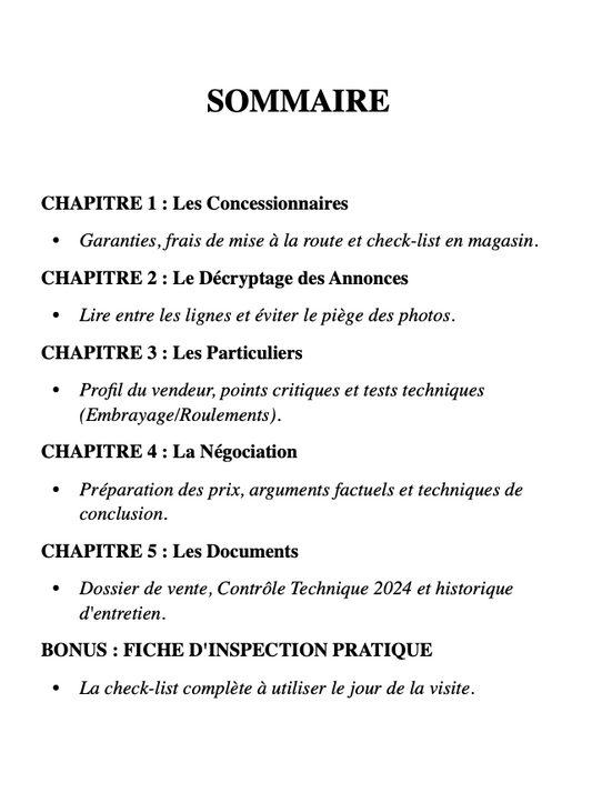 L’occasion maîtrisée